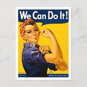 Cartes Pour Fêtes Annuelles Nous Pouvons Le Faire ! Rosie le Riveter Vintage 2