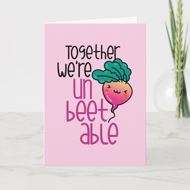 Cartes Pour Fêtes Annuelles Nous sommes insupportables betterave à pain amusan (Devant)
