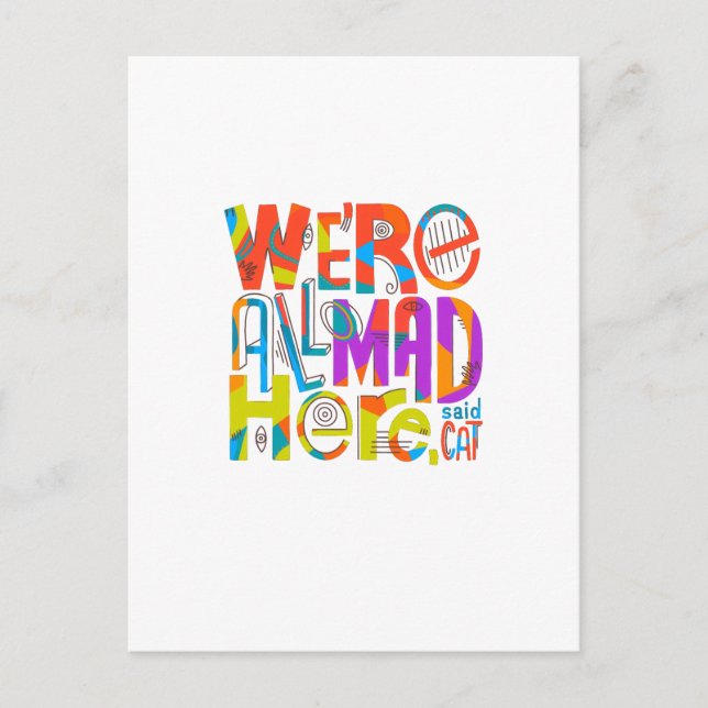 Cartes Pour Fêtes Annuelles Nous sommes tous fous ici (Devant)