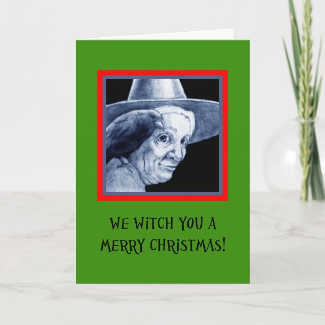 Cartes Pour Fêtes Annuelles Nous sorcière vous un Joyeux Noël (Devant)