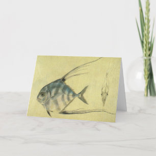 Cartes Pour Fêtes Annuelles Nous vous pêchons un joyeux Noël, Vie marine vinta