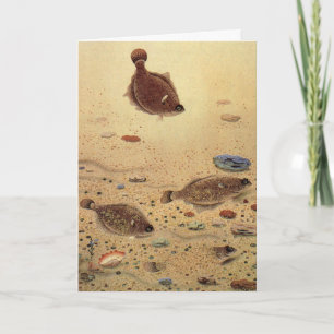 Cartes Pour Fêtes Annuelles Nous Vous Pêchons Un Joyeux Noël, Vintage Marine L