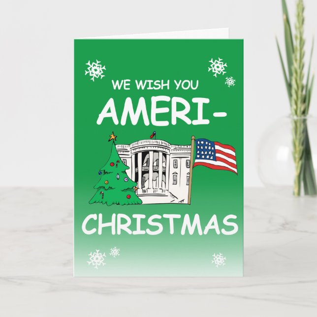 Cartes Pour Fêtes Annuelles Nous Vous Souhaitons Ameri-Christmas De Biden Harr (Devant)