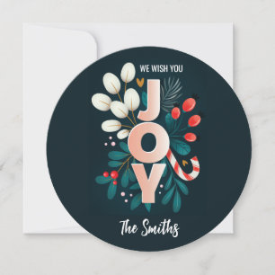 Cartes Pour Fêtes Annuelles Nous Vous Souhaitons JOIR, Sucre de canne de Noël 