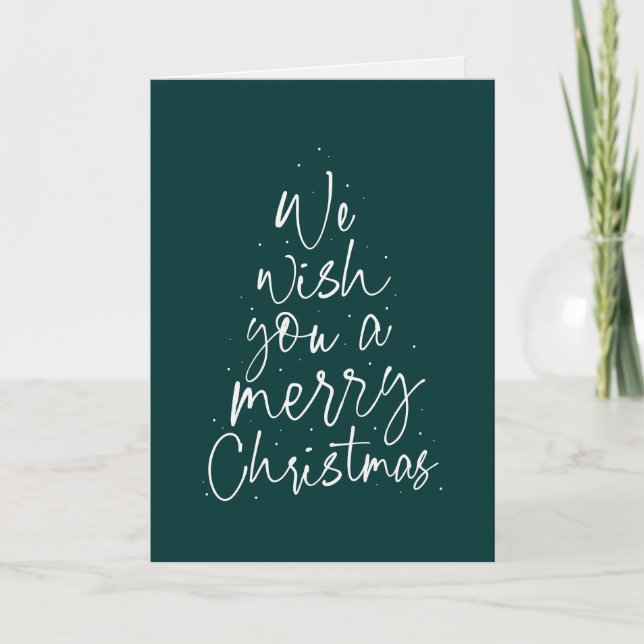 Cartes Pour Fêtes Annuelles Nous vous souhaitons joyeux Noël simple plaisir no (Devant)