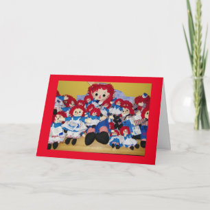 CARTES POUR FÊTES ANNUELLES "NOUS VOUS SOUHAITONS TOUS UN JOLI NOËL" RAGGEDYAN