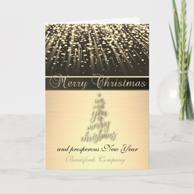 Cartes Pour Fêtes Annuelles Nous Vous Souhaitons Un Joyeux Arbre De Noël (Devant)