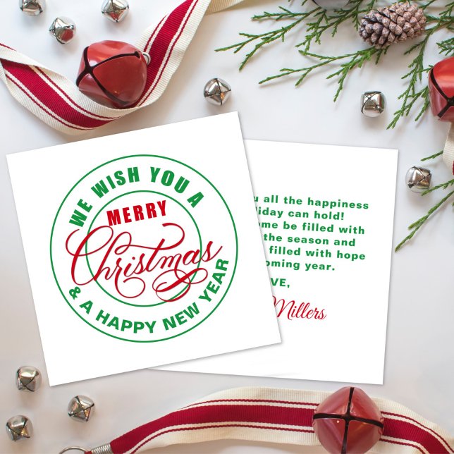 Cartes Pour Fêtes Annuelles Nous Vous Souhaitons Un Joyeux Noël (Créateur téléchargé)