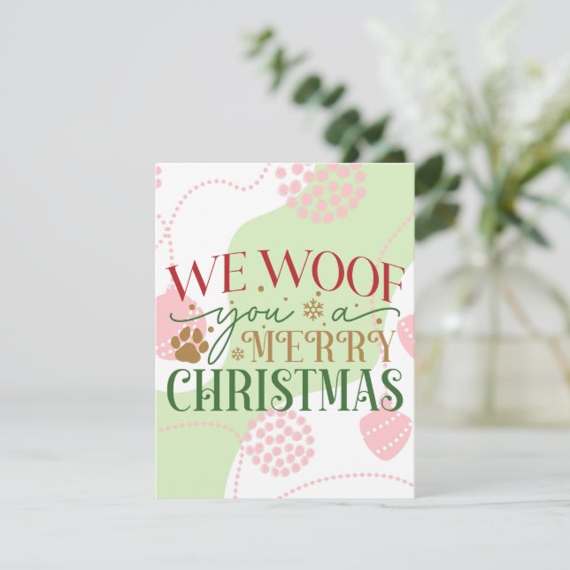 Cartes Pour Fêtes Annuelles Nous vous souhaitons un Joyeux Noël (Debout devant)