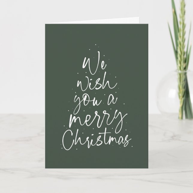 Cartes Pour Fêtes Annuelles Nous vous souhaitons un joyeux Noël fun vert (Devant)