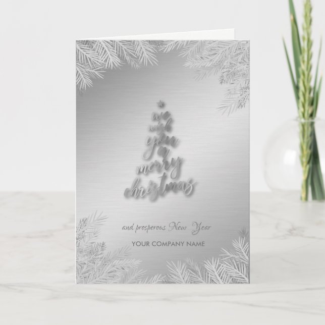 Cartes Pour Fêtes Annuelles Nous Vous Souhaitons Une Jolie Branche D'Arbre De  (Devant)