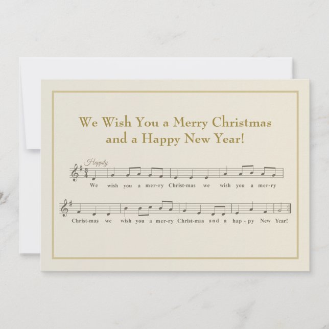 Cartes Pour Fêtes Annuelles Nous vous souhaitons une joyeuse musique de Noël (Devant)