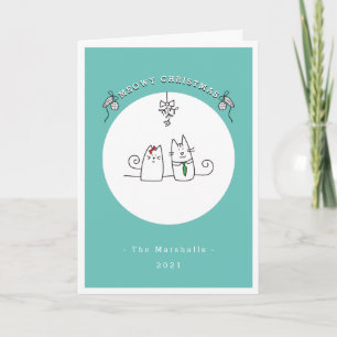 Cartes Pour Fêtes Annuelles Nous Vous Souhaitons Une Monnaie De Chat De Noël M