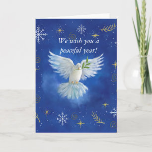 Cartes Pour Fêtes Annuelles Nous vous souhaitons une nouvelle année paisible