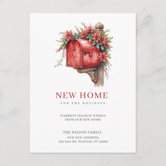 Cartes Pour Fêtes Annuelles Nouveau Accueil Boîte aux lettres Noël Nouvelle ad (Devant)