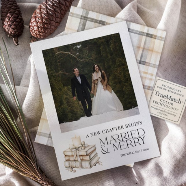Cartes Pour Fêtes Annuelles Nouveau chapitre Marié & Joyeux Neutre photo nouve (Créateur téléchargé)