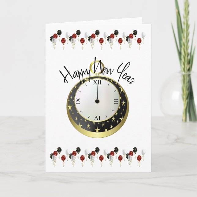 Cartes Pour Fêtes Annuelles Nouveaux débuts (Devant)