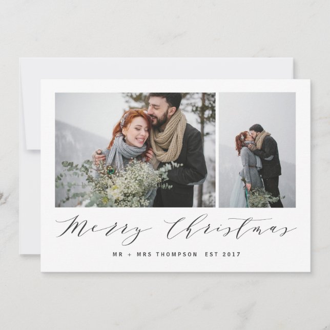 CARTES POUR FÊTES ANNUELLES NOUVEAUX DÉBUTS MERRY NOËL (Devant)