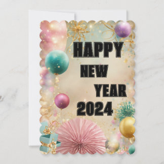 Cartes Pour Fêtes Annuelles  « Nouveaux Débuts : Nous vous souhaitons une anné
