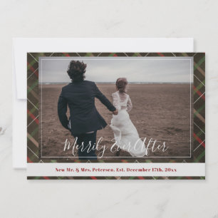 Cartes Pour Fêtes Annuelles Nouveaux mariés Merrily Jamais après Noël photo pl