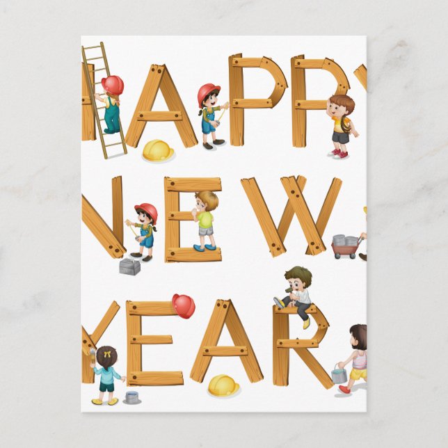 Cartes Pour Fêtes Annuelles Nouvel An (Devant)