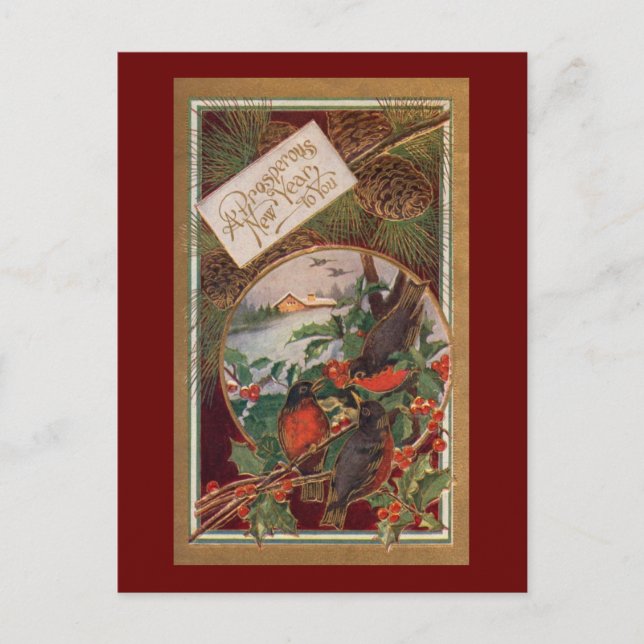Cartes Pour Fêtes Annuelles Nouvel An (Devant)