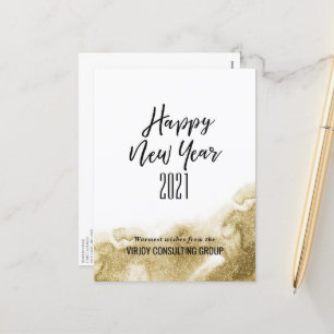 Cartes Pour Fêtes Annuelles Nouvel An 2021   Entreprise Abstrait or