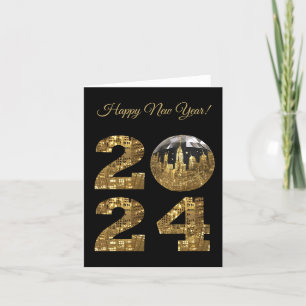 Cartes Pour Fêtes Annuelles Nouvel An 2024 Eve-Or-