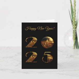 Cartes Pour Fêtes Annuelles Nouvel An 2025 Eve-Or-