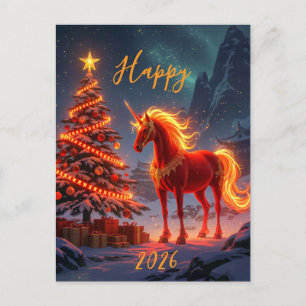 Cartes Pour Fêtes Annuelles Nouvel An 2026 du Red Fire Horse chinois