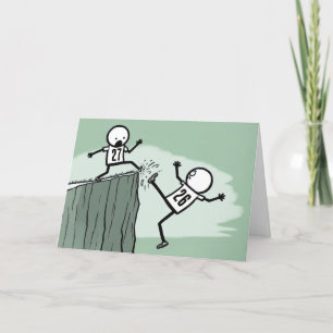 Cartes Pour Fêtes Annuelles Nouvel an 2027 Stick Figure Humour des gens