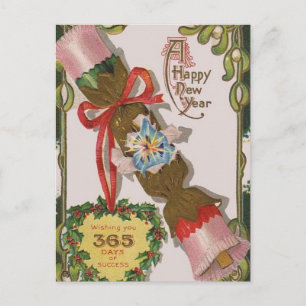 Cartes Pour Fêtes Annuelles Nouvel An Avec Bonbon Rose