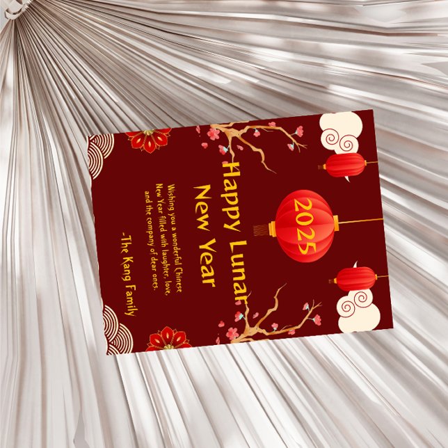 Cartes Pour Fêtes Annuelles Nouvel an chinois 2025 (Créateur téléchargé)