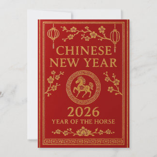 Cartes Pour Fêtes Annuelles Nouvel An chinois 2026 - Année du Cheval