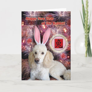 Cartes Pour Fêtes Annuelles Nouvel An chinois drôle du lapin