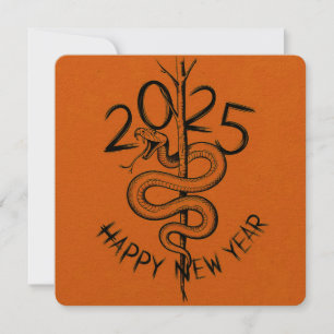 Cartes Pour Fêtes Annuelles Nouvel an chinois du serpent 2025