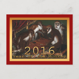 Cartes Pour Fêtes Annuelles Nouvel An chinois du singe 2016 - Peinture