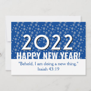 Cartes Pour Fêtes Annuelles Nouvel An CHRÉTIEN 2022 Flocon de neige bleu