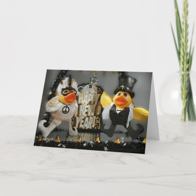 Cartes Pour Fêtes Annuelles Nouvel An Ducky ! (Devant)