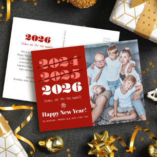 Cartes Pour Fêtes Annuelles Nouvel an Funky 3ème fois un charme moderne photo