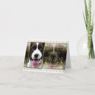 Cartes Pour Fêtes Annuelles Nouvel An - Golden Elegance - Springer Spaniel