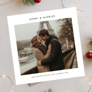 Cartes Pour Fêtes Annuelles Nouvel an Joyeux et marié Noël