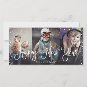 Cartes Pour Fêtes Annuelles Nouvel An Neige sans joint 3 photo