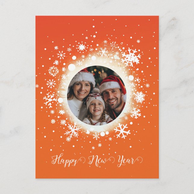 Cartes Pour Fêtes Annuelles Nouvel An Orange (Devant)