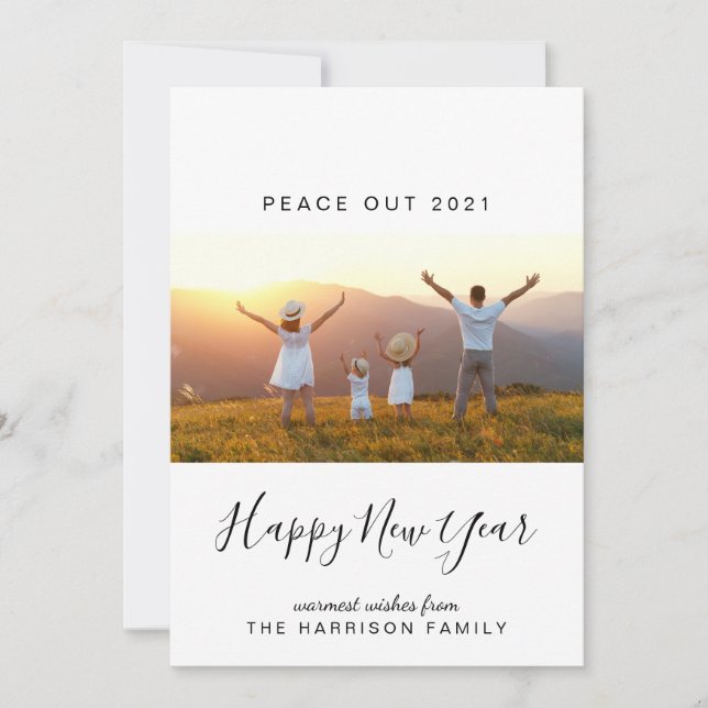 Cartes Pour Fêtes Annuelles Nouvel An Paix 2021 Photos (Devant)