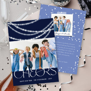 Cartes Pour Fêtes Annuelles Nouvel An Salutations Flammes Étincelantes Photo