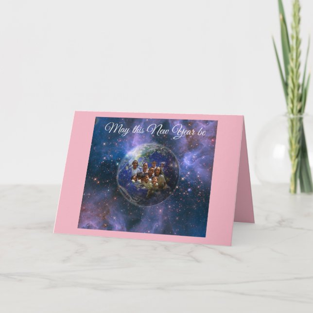 Cartes Pour Fêtes Annuelles Nouvel An Terre (Devant)
