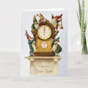 Cartes Pour Fêtes Annuelles Nouvel An vintage