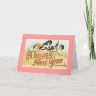 Cartes Pour Fêtes Annuelles Nouvel An vintage