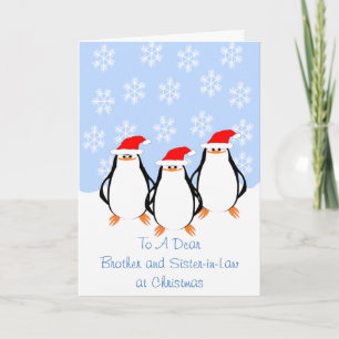 Cartes Pour Fêtes Annuelles Nouvel anniversaire de la Frère Penguins